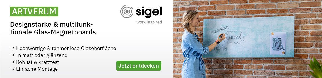Banner Sigel Artverum Glasmagnettafeln